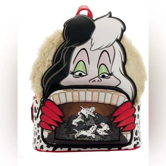 NWOT Loungefly Disney 101 Dalmatians Villains Scene Cruella MINI Backpack - Picture 1 of 5